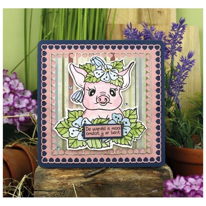 (PMCS10051)Clear Stamps - Precious Marieke - All About Animals - Pig