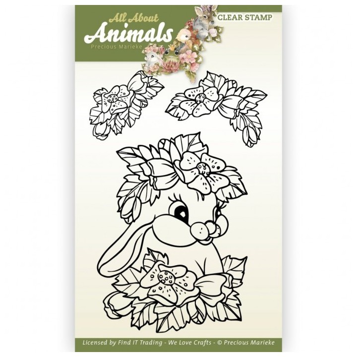 (PMCS10052)Clear Stamps - Precious Marieke - All About Animals - Bunny
