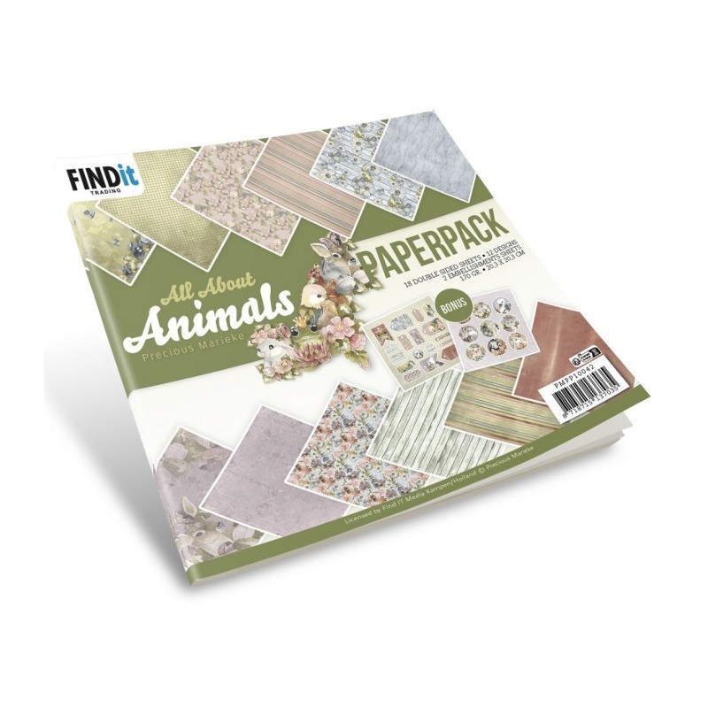 (PMPP10042)Paperpack - Precious Marieke - All About Animals - Design