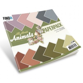 (PMPP10043)Paperpack - Precious Marieke - All About Animals - Solid Colours