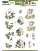(SB10907)3D Push Out - Precious Marieke - All About Animals - All About Blue