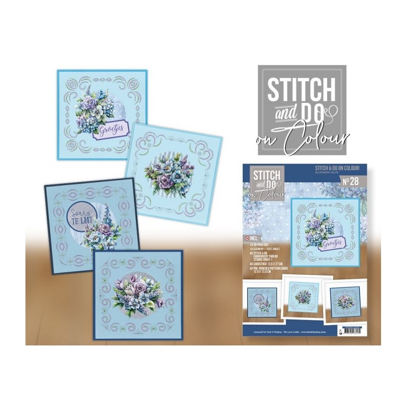 (STDOOC10028)Stitch And Do On Colour 28 - Blooming Blue