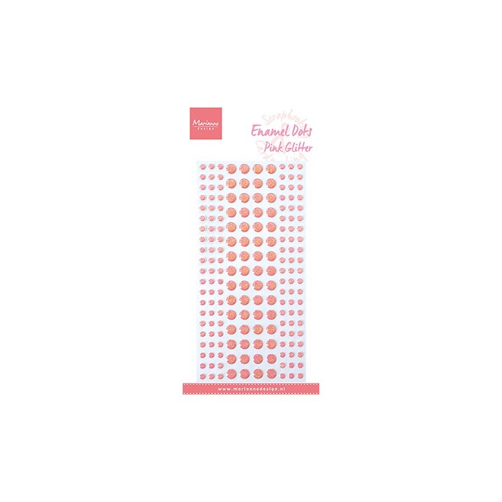 (PL4531)Marianne Design Enamel dots pink glitter