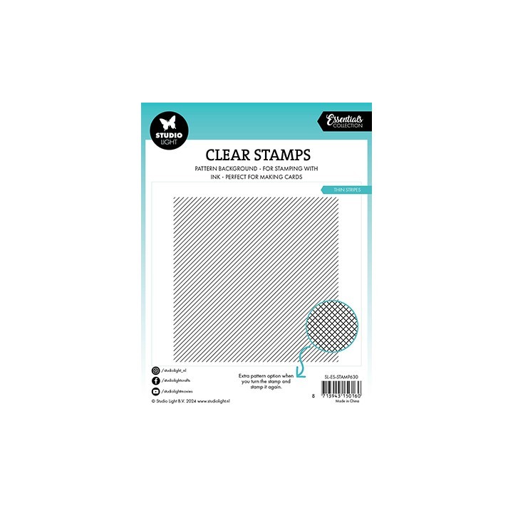 (SL-ES-STAMP630)Studio light SL Clear stamp Thin stripes Essentials nr.630
