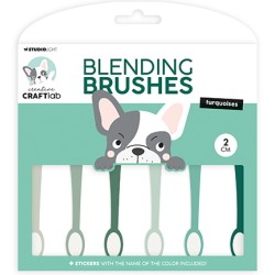 (CCL-ES-BBRU14)Studio light Ink Blending brushes soft brush turquioses Essentials nr.14
