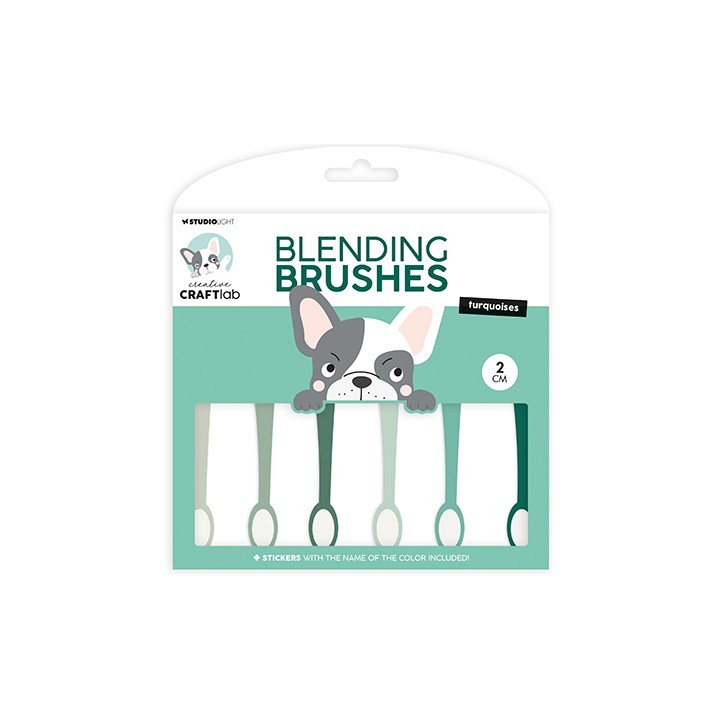 (CCL-ES-BBRU14)Studio light Ink Blending brushes soft brush turquioses Essentials nr.14