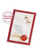 (35.9051)Border embossing Wax seals Ø 2-3cm Flowers & leaves