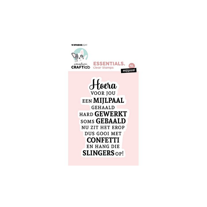 (CCL-ES-STAMP623)Studio light SL Clear stamp Mijlpaal Essentials nr.623