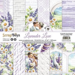 (SB-LALO-09)ScrapBoys Lavender Love 6x6 Inch Paper Pad