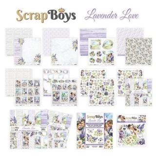 (SB-LALO-10)ScrapBoys Lavender Love 8x8 Inch Paper Pad