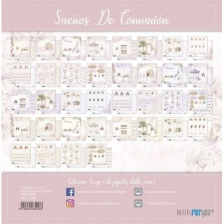 (PFY-13457)Papers For You Sueños De Comunión Niñas Mini Scrap Paper Pack (36pcs)