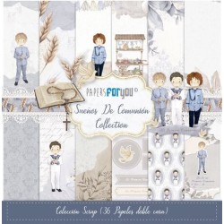(PFY-13458)Papers For You Sueños De Comunión Niños Mini Scrap Paper Pack (36pcs)