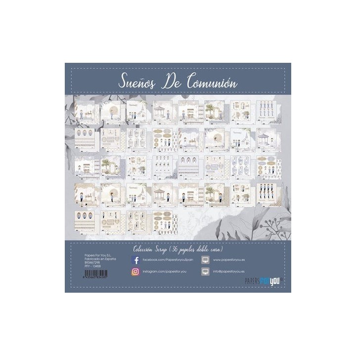(PFY-13458)Papers For You Sueños De Comunión Niños Mini Scrap Paper Pack (36pcs)