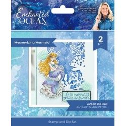 (S-EO-STD-MEME)Crafter's Companion Enchanted Ocean Stamp & Die Mesmerizing Mermaid