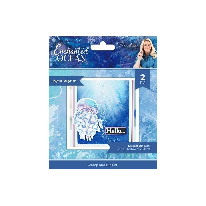 (S-EO-STD-JOJF)Crafter's Companion Enchanted Ocean Stamp & Die Joyful Jellyfish