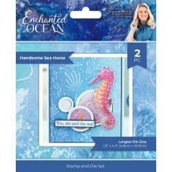 (S-EO-STD-HASH)Enchanted Ocean Stamp & Die Handsome Sea Horse