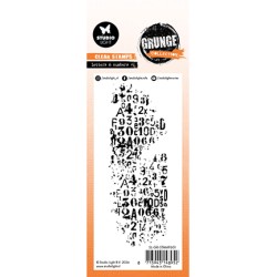 (SL-GR-STAMP601)Studio Light SL Clear Stamp  Letters and Numbers Grunge Collection nr.601
