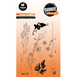 (SL-GR-STAMP606)Studio Light SL Clear Stamp Botanical elements Grunge Collection nr.606
