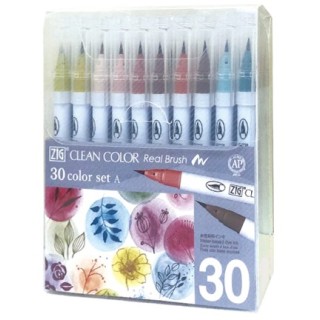 (RB-6000AT/30VA)Zig Set A Real Brush 30 pcs