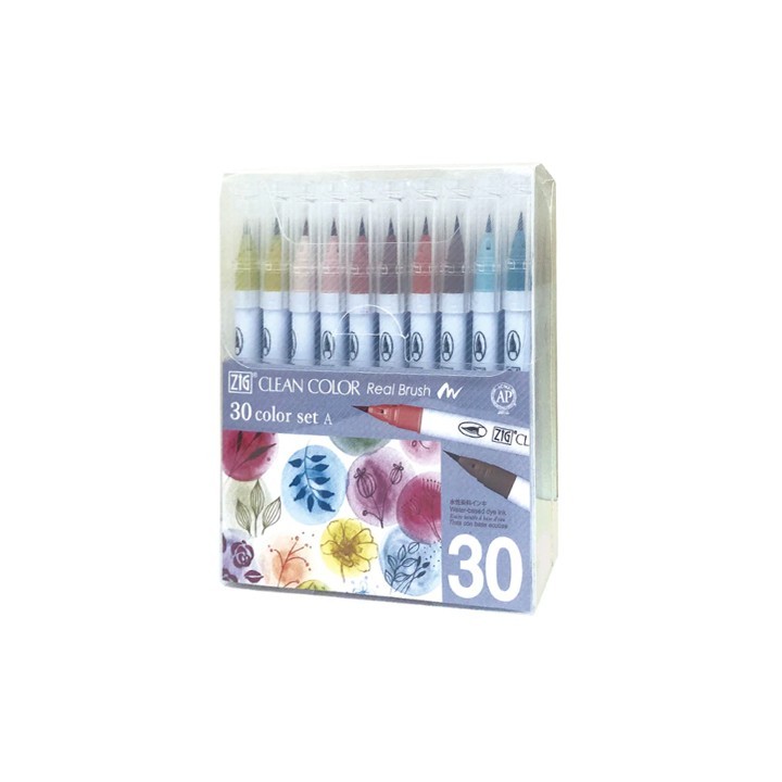 (RB-6000AT/30VA)Zig Set A Real Brush 30 pcs