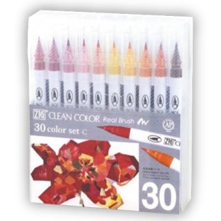 (RB-6000AT/30VC)Zig Set C Real Brush 30 pcs