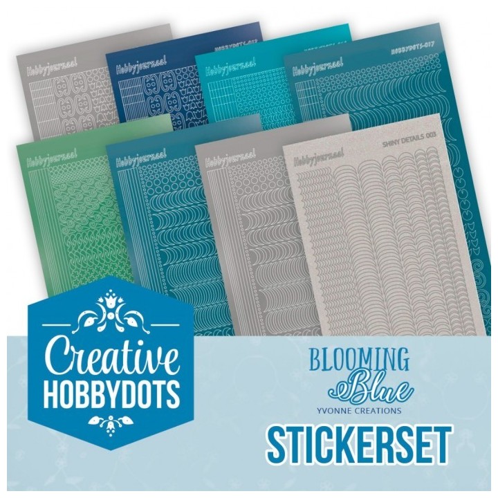(CHSTS048)Stickerset Creative Hobbydots 48 - Blooming Blue