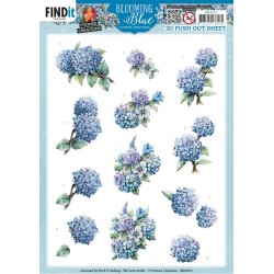 (SB10911)3D Push Out - Yvonne Creations - Blooming Blue - Hydrangea