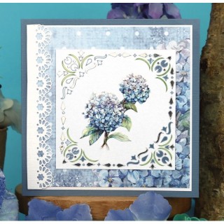 (SB10911)3D Push Out - Yvonne Creations - Blooming Blue - Hydrangea
