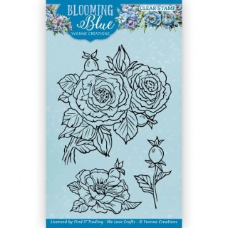 (YCCS10081)Clear Stamps - Yvonne Creations - Blooming Blue - Rosehip