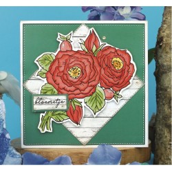 (YCCS10081)Clear Stamps - Yvonne Creations - Blooming Blue - Rosehip