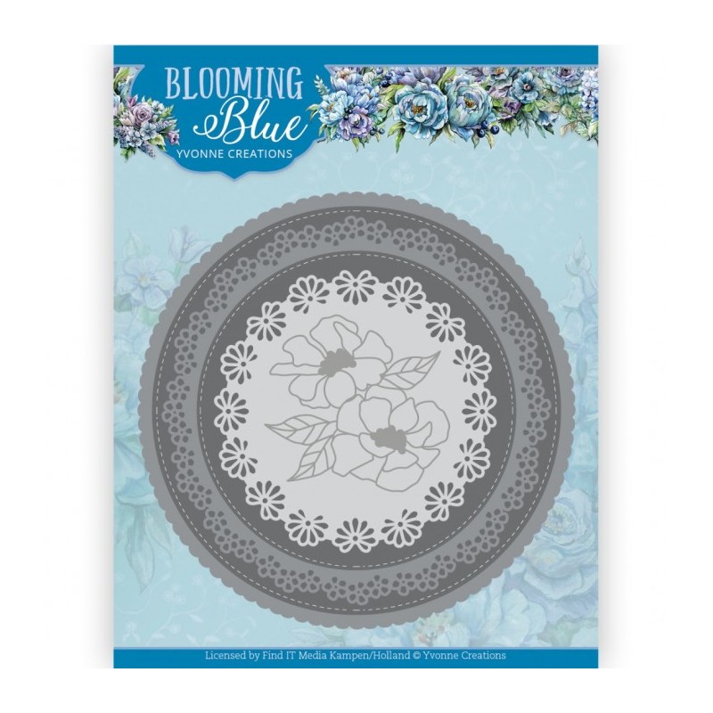 (YCD10348)Dies - Yvonne Creations - Blooming Blue - Blooming Circle