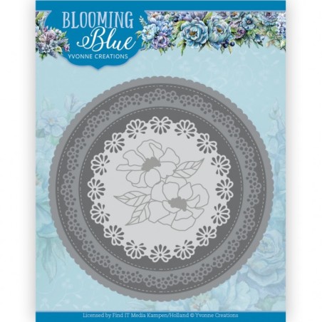 (YCD10348)Dies - Yvonne Creations - Blooming Blue - Blooming Circle