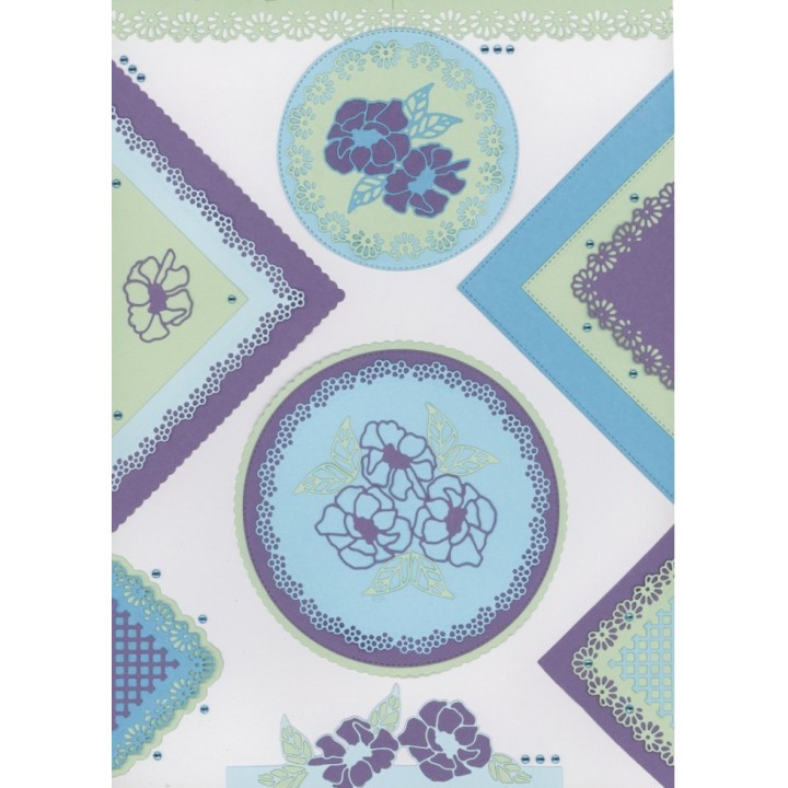 (YCD10349)Dies - Yvonne Creations - Blooming Blue - Blooming Borders