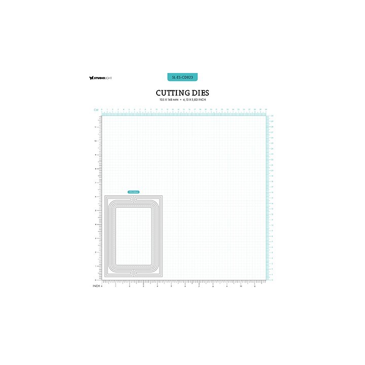 (SL-ES-CD823)Studio Light SL Cutting Die rectangle card shape Essentials nr.823