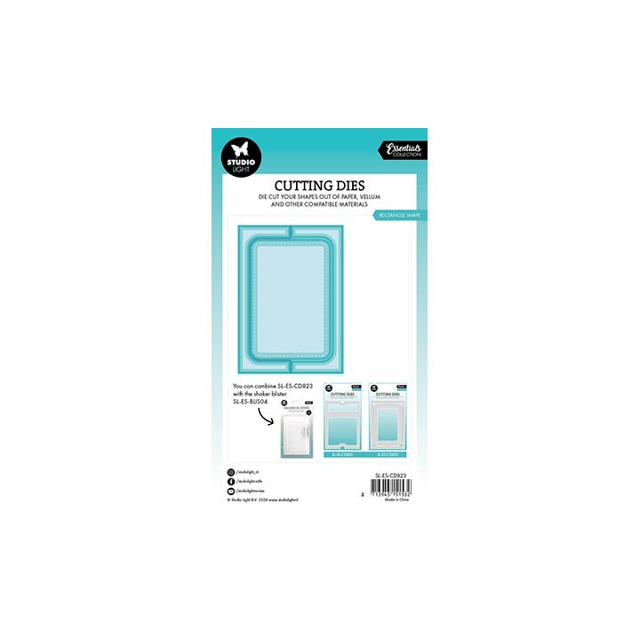 (SL-ES-CD823)Studio Light SL Cutting Die rectangle card shape Essentials nr.823