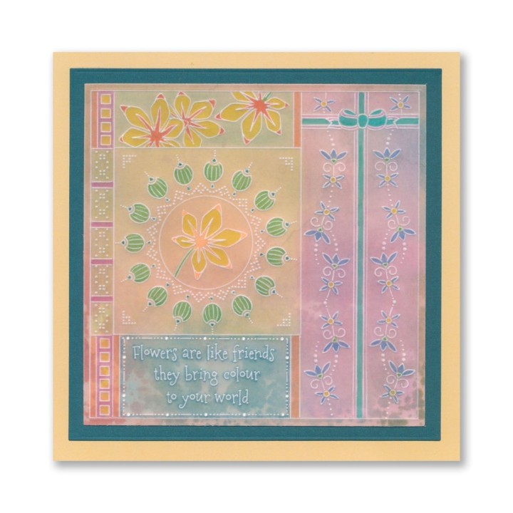 (GRO-WO-42219-06)Groovi® SPACER PLATE FLOWERS ARE LIKE FRIENDS
