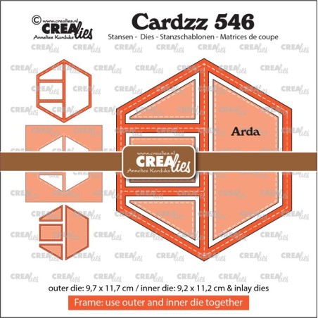 (CLCZ546)Crealies Cardzz Dies No. 546 Frame & Inlays Arda