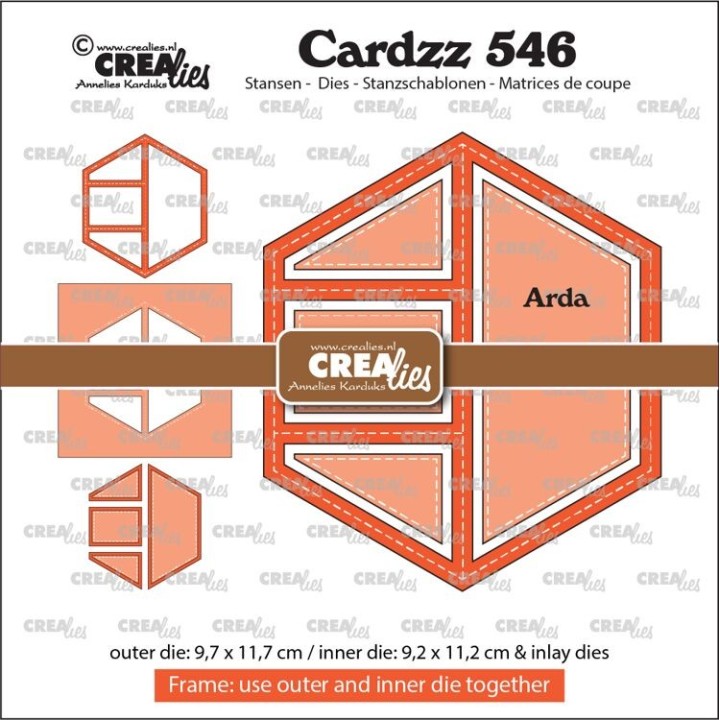 (CLCZ546)Crealies Cardzz Dies No. 546 Frame & Inlays Arda
