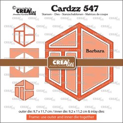 (CLCZ547)Crealies Cardzz Frame & Inlays Barbara CLCZ547 9,7x11,7cm