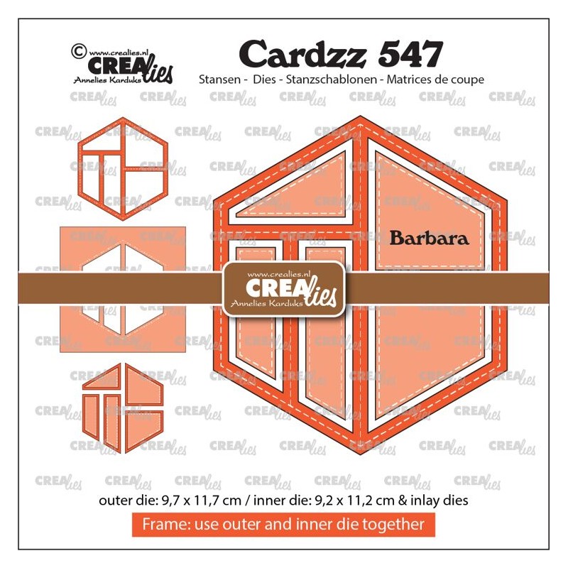 (CLCZ547)Crealies Cardzz Frame & Inlays Barbara CLCZ547 9,7x11,7cm