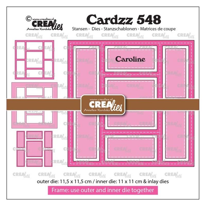 (CLCZ548)Crealies Cardzz Frame & Inlays Caroline CLCZ548 11,5x11,5cm
