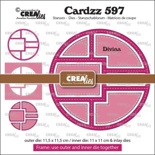(CLCZ597)Crealies Cardzz Frame & Inlays Divina CLCZ597 11,5x11,5cm