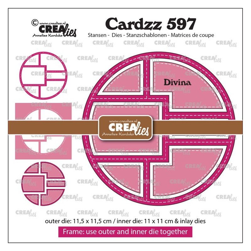 (CLCZ597)Crealies Cardzz Frame & Inlays Divina CLCZ597 11,5x11,5cm