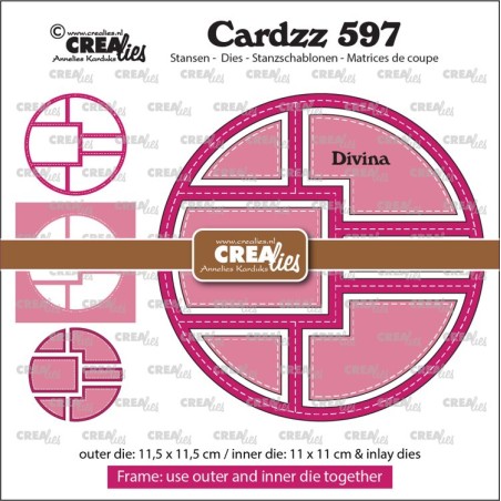 (CLCZ597)Crealies Cardzz Frame & Inlays Divina CLCZ597 11,5x11,5cm