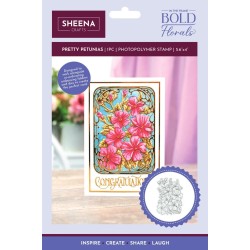 (SD-ITF-BF-STP-PP)SHEENA In the Frame Bold Florals Clear Stamp Pretty Petunias
