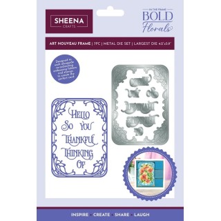(SD-ITF-BF-MD-ANF)SHEENA In the Frame Bold Florals Metal Die Art Nouveau Frame