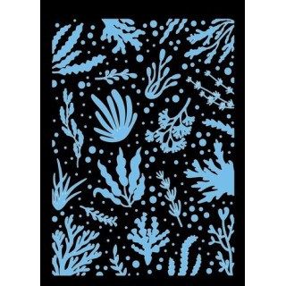(S-EO-EF5-CHCO)Crafter's Companion Enchanted Ocean 5x7 Inch 2D Embossing Folder Charming Coral