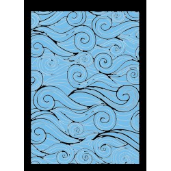 (S-EO-EF5-WOWA)Crafter's Companion Enchanted Ocean 5x7 Inch 2D Embossing Folder Wonderful Waves