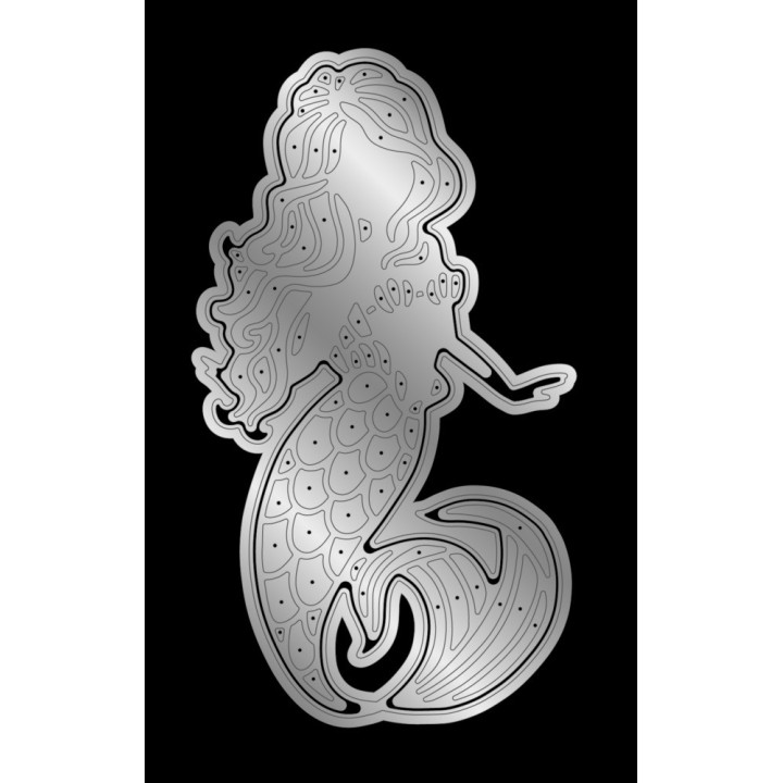 (S-EO-MD-MAME)Crafter's Companion Enchanted Ocean Metal Die Majestic Mermaid