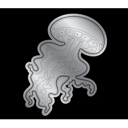 (S-EO-MD-JUJF)Crafter's Companion Enchanted Ocean Metal Die Jubilant Jellyfish